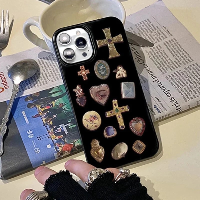 Black Retro iPhone Case