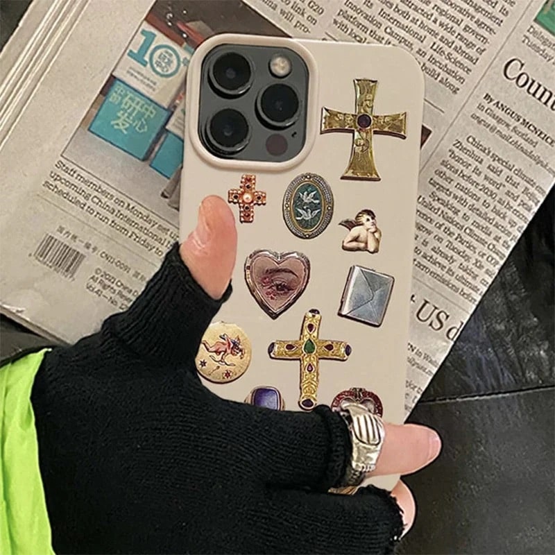 Black Retro iPhone Case