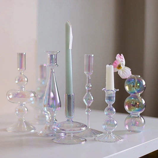 Taper Glass Candlestick Holder