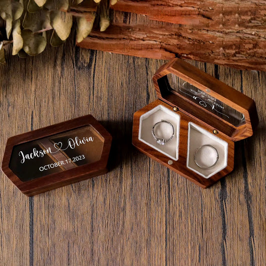 Personalized Wooden Ring Box